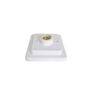 (Opl) plafon de porcelana e-27 quadrado branco (3299)