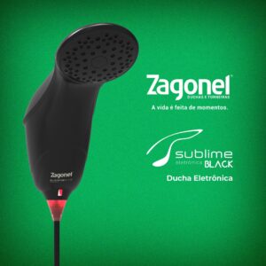 Ducha eletrônica sublime 7500w/220v black (Zagonel)