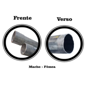 Tubo eletroduto pre zincado 1" 3mt leve (elpz1050)(Gfc tubos)