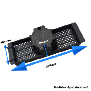 Caixa de luz pvc p/lage ffs 30cm pt (1104) (brasipla)