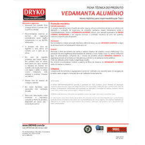 Manta asfáltica alumínio 45 KG 3 MM (ALUM3PL) (Dryko)