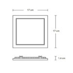 Plafon led emb. quad.12w 6500k 1.080 lm biv. 16,7cm pt Plafon led emb. quad.12w 6500k 1.080 lm biv. 16,7cm pt