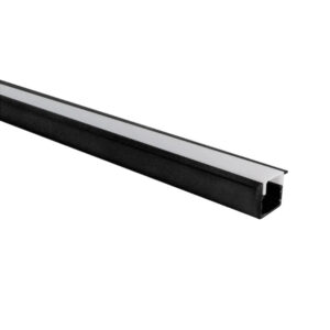 Perfil alum. emb. preto p/fita led 25x14,5x1mt Blumenau Perfil alum. emb. preto p/fita led 25x14,5x1mt Blumenau