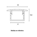 Perfil alum. emb. branco p/fita led 25x14,5x3mt (41253011)