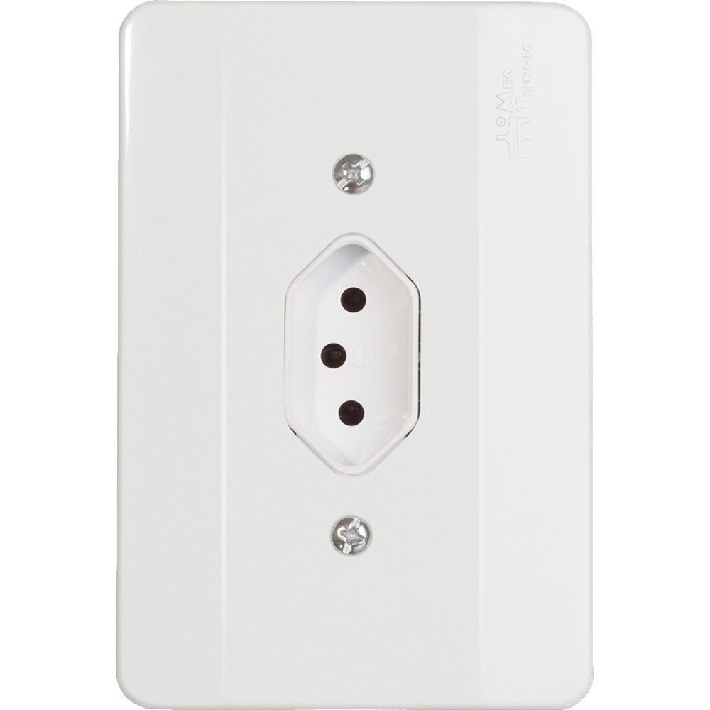 Tomada c/placa 2p+t vertical 20a 250v br. (39030) (milenium) Tomada c/placa 2p+t vertical 20a 250v br. (39030) (milenium)