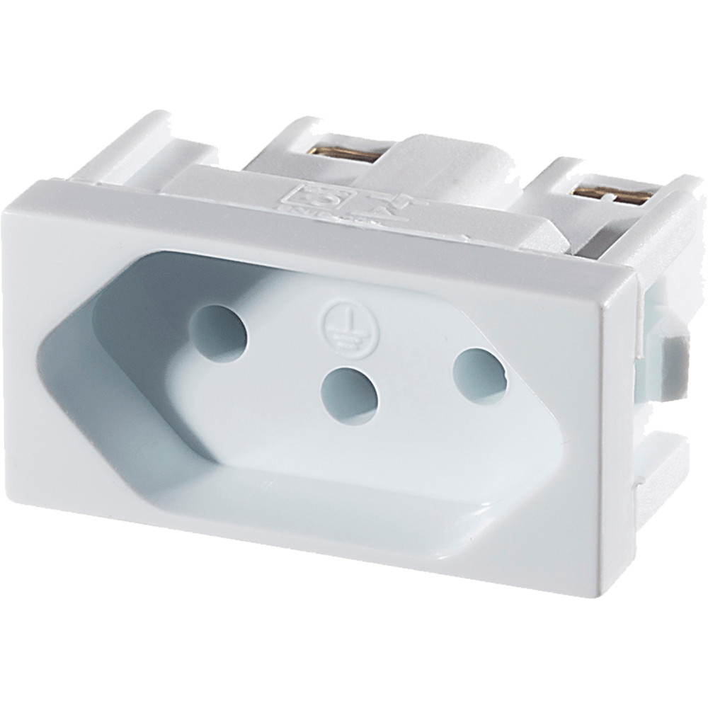 Modulo s/placa tomada 2p+t 20a 250v (39017) (petra) (mectroni Modulo s/placa tomada 2p+t 20a 250v (39017) (petra) (mectroni