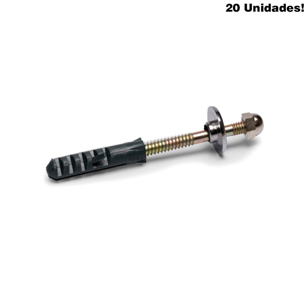 Parafuso p/ vaso sanitário latonado b10 x 80mm c/20un (2100029) (Ws Correntes) Parafuso p/ vaso sanitário latonado b10 x 80mm c/20un (2100029) (Ws Correntes)