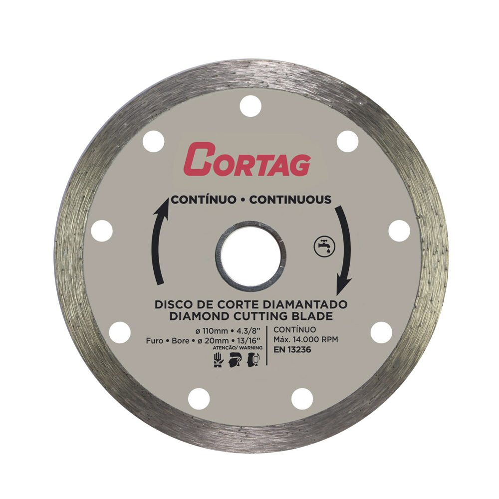 Disco De Corte Diamantado Contínuo 110mm (60697) (Cortag) Disco De Corte Diamantado Contínuo 110mm (60697) (Cortag)