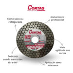 Disco Diamantado P/Chanfro 45° Premium 110mm (62794) (Cortag) Disco Diamantado P/Chanfro 45° Premium 110mm (62794) (Cortag)