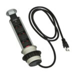 Torre de tom p/ bancada c/ 3 tom 2P+T Embutir Prata (3.650.1615) (Pix)