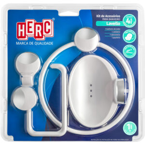 Kit acessórios lavello p/ banheiro 04 un br/cr (1000000082) (Herc)