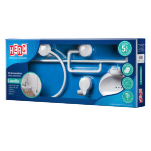 Kit acessorios lavello p/ banheiro 05 un br (4090) (Herc)