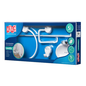 Kit acessorios lavello p/ banheiro 05 un br/cr (4091) (Herc)