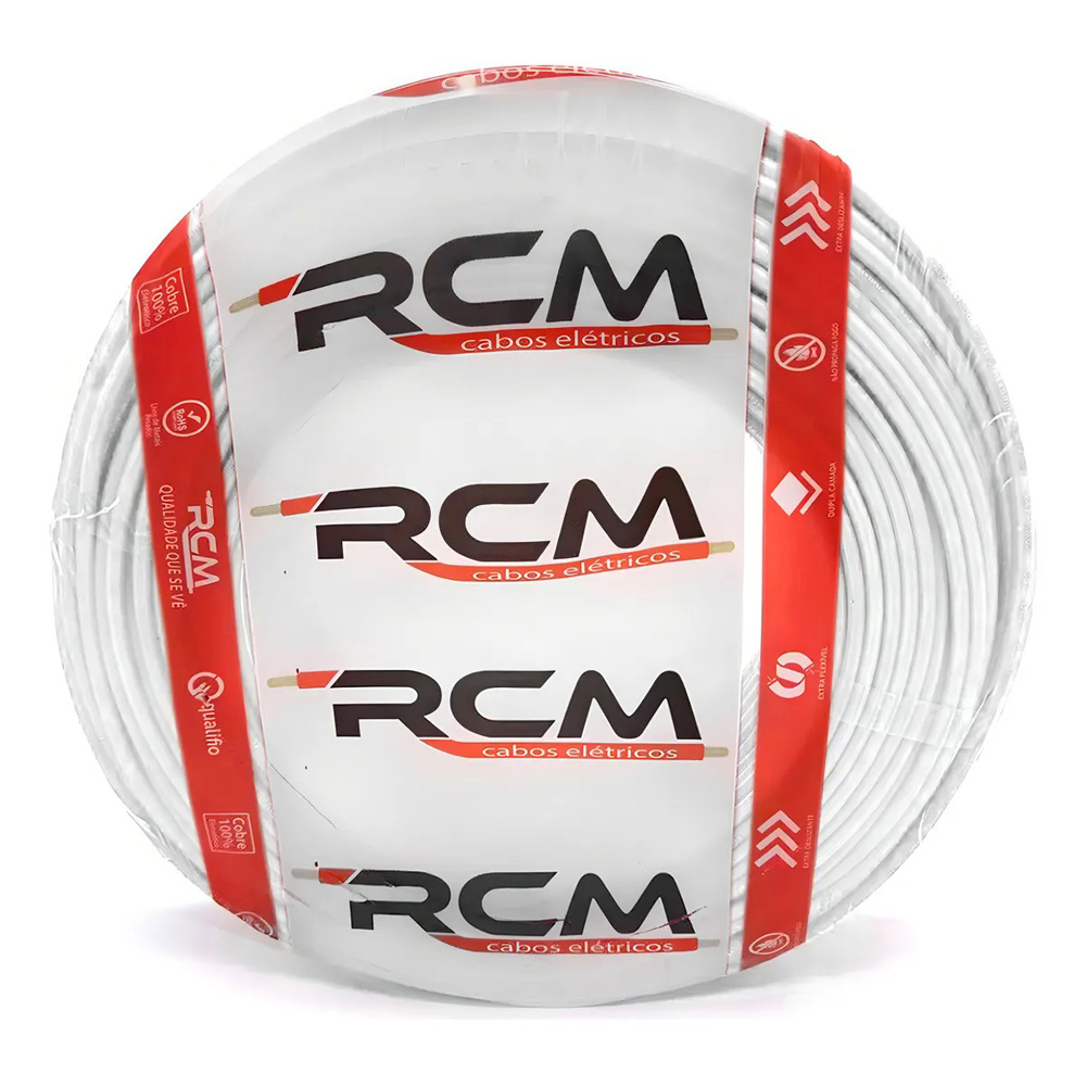 Rolo-fio silicone flexível 1,50mm 200c 750v branco (100mt) (5140) (Rcm) Rolo-fio silicone flexível 1,50mm 200c 750v branco (100mt) (5140) (Rcm)