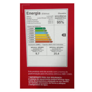 Ducha Loren shower eletrônica 5500w 127v (7510155) (Lorenzetti)