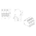 Disjuntor din 3X125AX03KA Curva C MDW-C (11807348) (Weg)