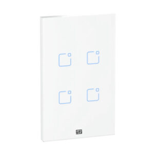 Interruptor touch 4 botões wi-fi + rf c/ placa 4x2 br (16638089) (Whome) (Weg)