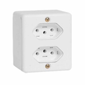 (Ilumi) sistema x. cj. tomada fixa 02 bipolar 2p+t 20a 250v br (Ilumi) sistema x. cj. tomada fixa 02 bipolar 2p+t 20a 250v br