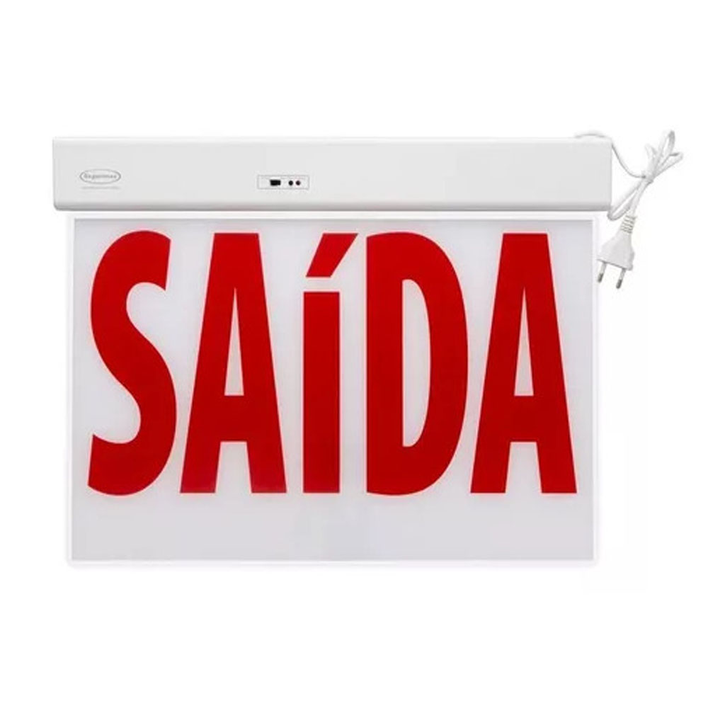 Placa aut.saida led d/f vermelha 500x320x25 c/adesivo (30709) Placa aut.saida led d/f vermelha 500x320x25 c/adesivo (30709)