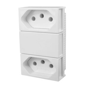 Módulo s/placa tomada dupla 2p+t 10a 250v monobloco Ilumi