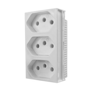 Módulo s/placa tomada tripla 2p+t 10a 250v monobloco Ilumi