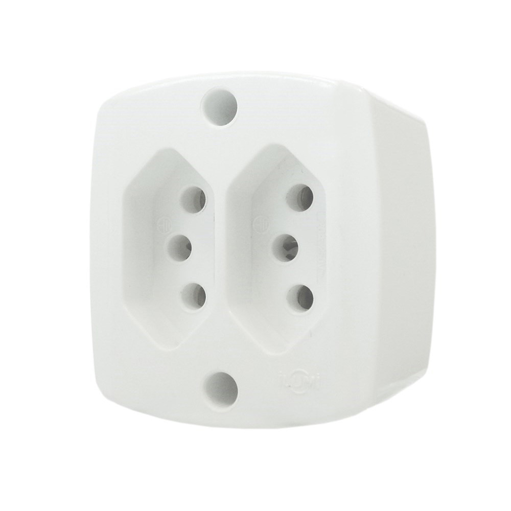 (Ilumi) externa- retangular - tomada dupla 2p+t 20a 250v br (Ilumi) externa- retangular - tomada dupla 2p+t 20a 250v br