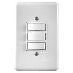 Interruptor c/placa 3tp 10a 250v br. (2027) (stylus) (ilumi) Interruptor c/placa 3tp 10a 250v br. (2027) (stylus) (ilumi)