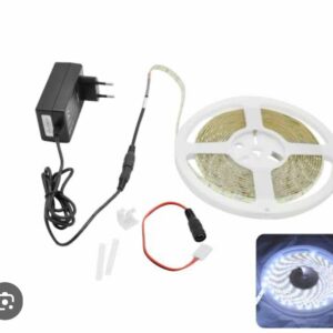 Fita led ip65 5050 060leds 5,0w c/5m 12v 6500k c/fonte biv.