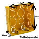 Caixa de luz pvc 4x4 am (765) (brasipla) Caixa de luz pvc 4x4 am (765) (brasipla)