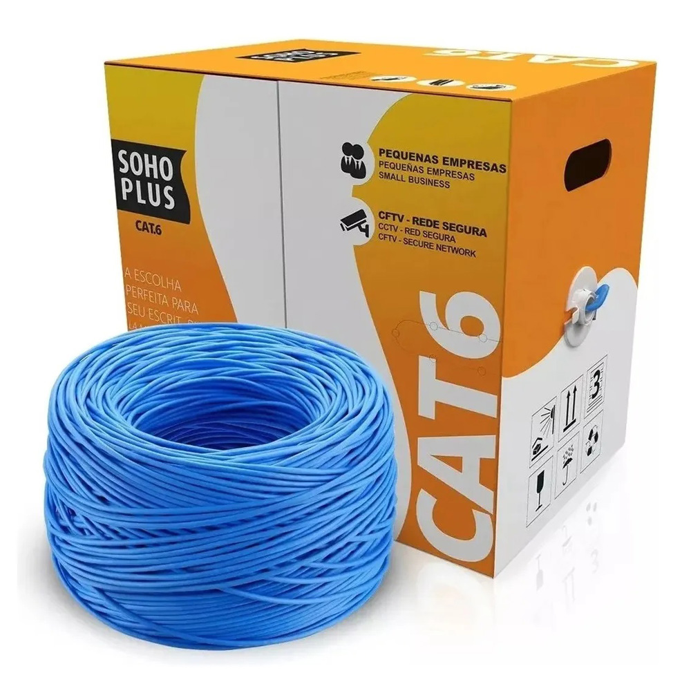 Cabo de rede cat.6 (az) c/305mts (soho plus-furukawa) Cabo de rede cat.6 (az) c/305mts (soho plus-furukawa)