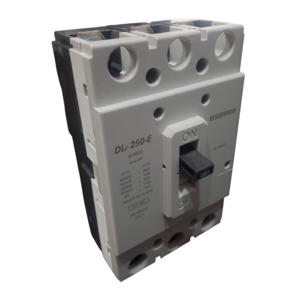 Disjuntor din cx. mold. 3x125a dlj250-e (soprano) Disjuntor din cx. mold. 3x125a dlj250-e (soprano)