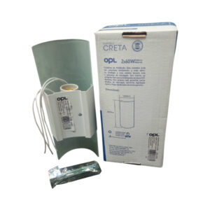 (Opl) plafon canudo p/02 lamp. creta (3333)