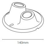 Plafon Luminária Duplo Porcelana Branco 100w
