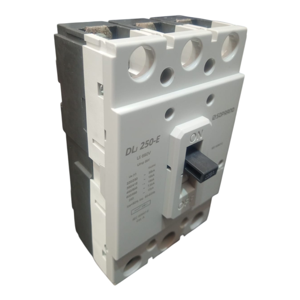 Disjuntor din cx. mold. 3x225a dlj250-e (Soprano) Disjuntor din cx. mold. 3x225a dlj250-e (Soprano)