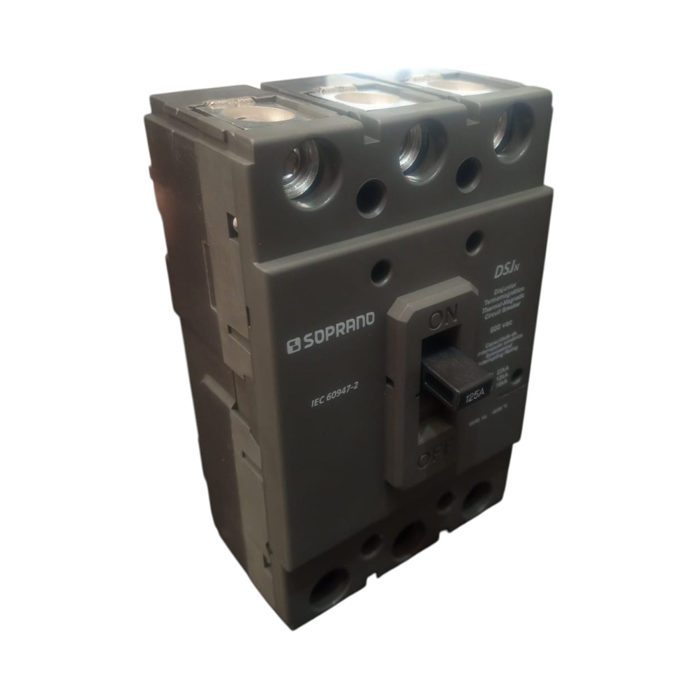 Disjuntor cx. mold. 3x125a dsjn-b (soprano) Disjuntor cx. mold. 3x125a dsjn-b (soprano)