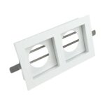 (Bellalux)spot emb. quad. alum. recuado duplo br slim par 20