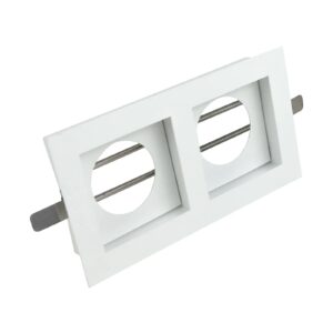 (Bellalux)spot emb. quad. alum. recuado duplo br slim par 20