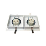 (Bellalux)spot emb. quad. alum. recuado duplo br slim par 20