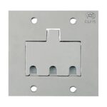 Piso placa leve 4x4 inox alto brilho p/3 rj45 (pll89) (olivo)