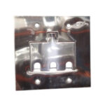 Piso placa leve 4x4 inox alto brilho p/3 rj45 (pll89) (olivo)