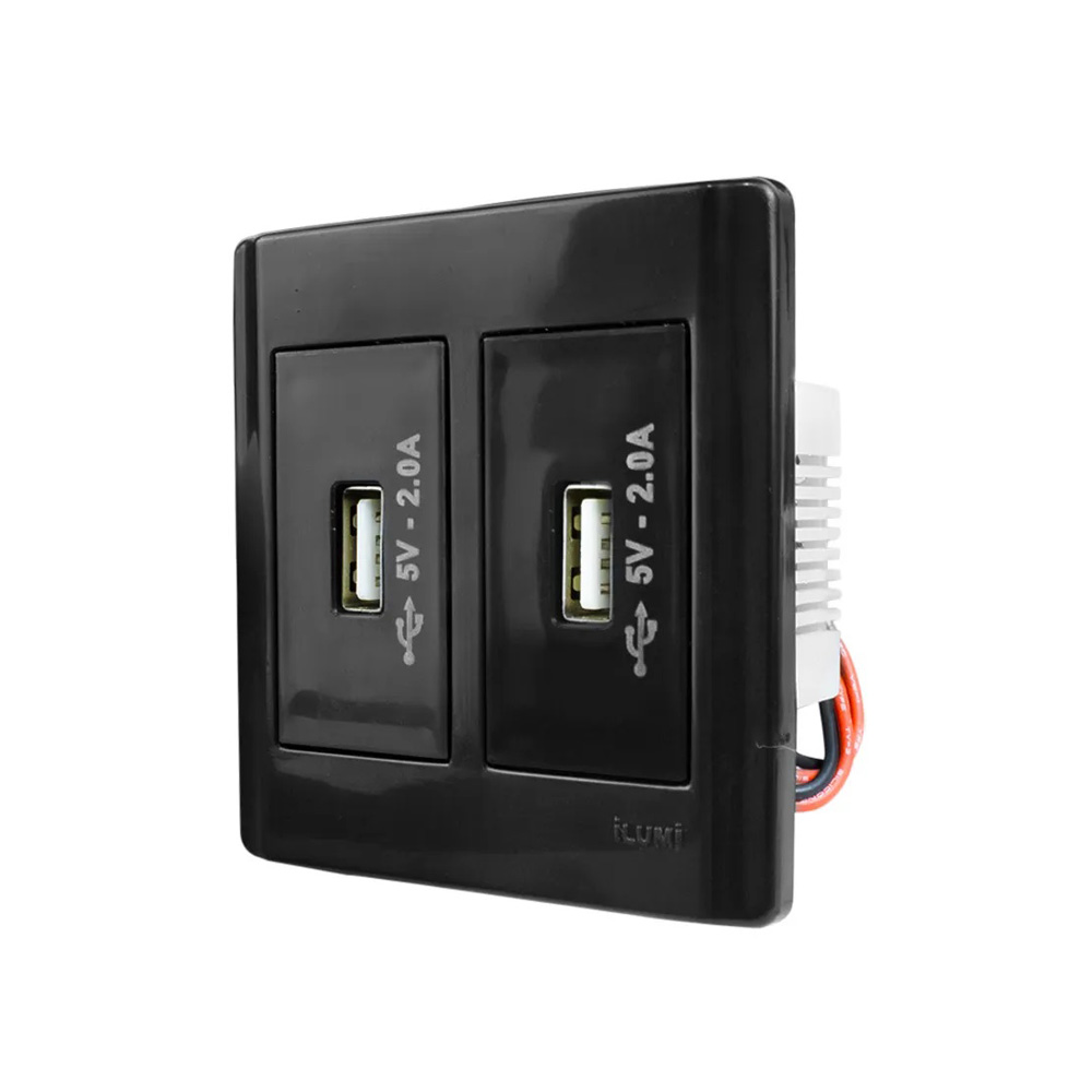 (Ilumi) (slim/moveis) modulo s/placa usb 5v 2a preto (81914) (Ilumi) (slim/moveis) modulo s/placa usb 5v 2a preto (81914)