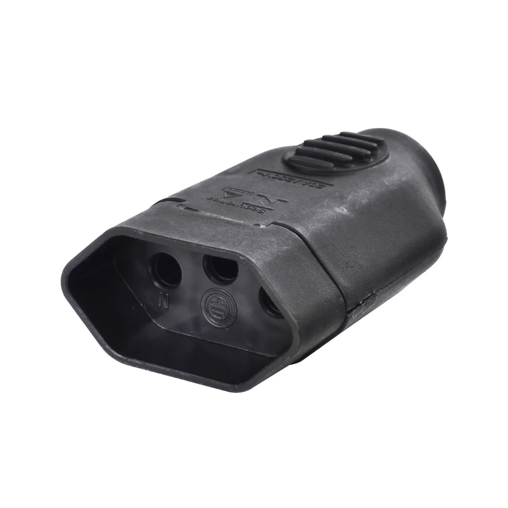 (Ilumi) pino femea 2p+t 20a 250v preta (1423) (Ilumi) pino femea 2p+t 20a 250v preta (1423)