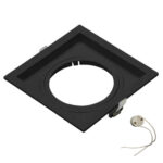 Spot emb. quad. abs preto rec. slim dicróica mr 11 / 70x70x035mm / 1xgu10 (130030) (Pix)