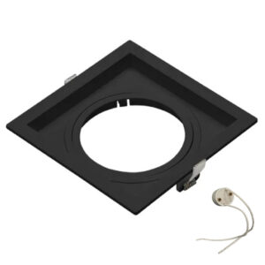 Spot emb. quad. abs preto rec. slim dicróica mr 11 / 70x70x035mm / 1xgu10 (130030) (Pix)