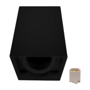Spot sobr. Abs Preto quadrado 105x145mm P/Par 20 mod. Pix Fênix (Pix)