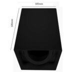 Spot sobr. Abs Preto quadrado 105x145mm P/Par 20 mod. Pix Fênix (Pix)