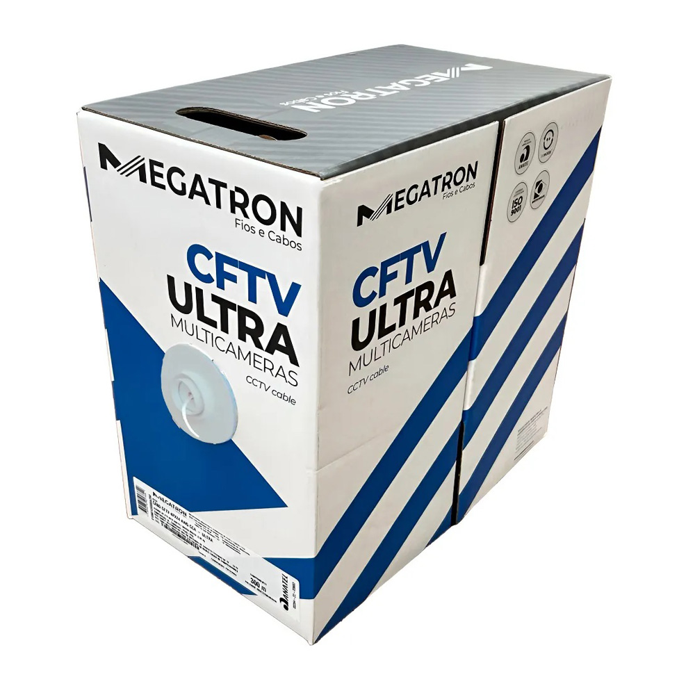 Cabo de rede cat.5 (br) Transmissão cftv 4PX0,5 C/ 300M (Megatron) Cabo de rede cat.5 (br) Transmissão cftv 4PX0,5 C/ 300M (Megatron)