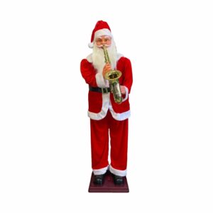 Papai-noel c/saxofone 180cm musical bivolt (TB180) (Natal) Novo
