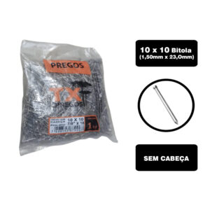 (Trefix) pacote prego sem cabeca 10 x 10 (01 kg)
