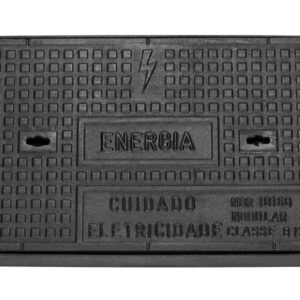 Tampa ferro fundido 12,5 kn 70x46 c/aro energia (wn) verde